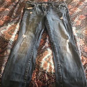 Vigoss Distressed Slim Boot Cut Jeans